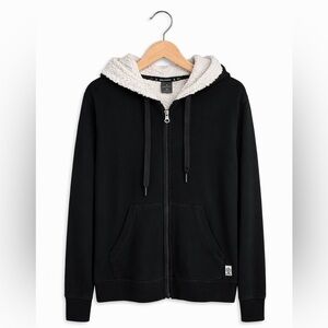 Free Country Sherpa Lined Hoodie Medium Black